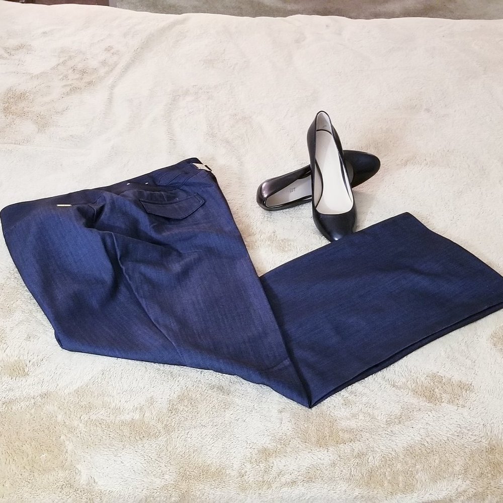 ANN KLEIN, Women's Grey Pant Size 14